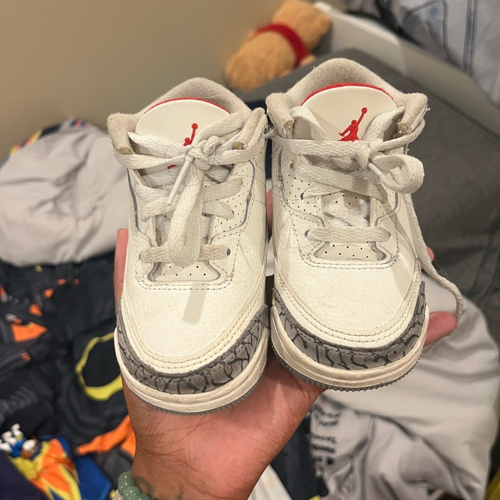 Kids White and Gray Sneakers